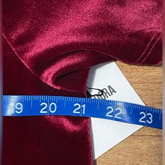 NWT Agnes & Dora Red Tunic XXL Top Plus Size Velvet Special Occasion Flowy - Picture 3 of 5